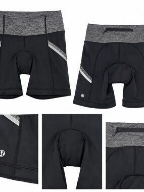 🚲 Lululemon Padded Cycling Shorts | Black & Grey | Women’s Size 4